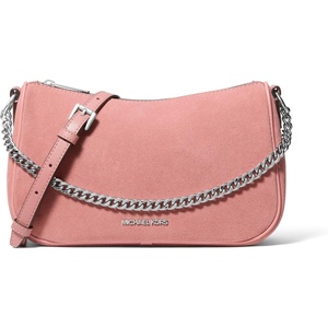image:imageMichael Kors Womens Carmela Medium Convertible Crossbody BagSilvertone HardwareSuedeSunset Rose