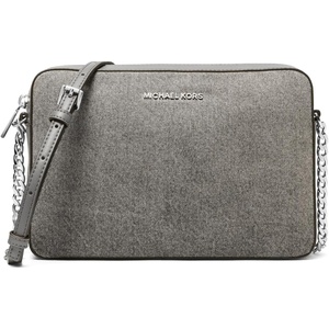image:imageMichael Kors Womens Jet Set Large Crossbody Bag SilverTone HardwareWashed DenimGraphite