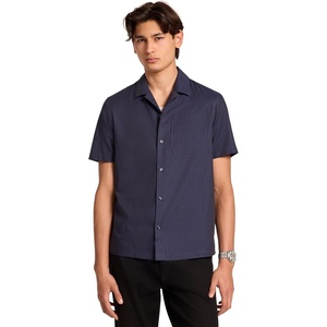 image:imageMichael Kors Mens Short Sleeve Pindot Stripe ShirtMidnight