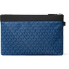 image:imageMichael Kors Mens Travel Pouch SilverTone HardwareMK SignatureBrownSilverTone HardwareNylonRiver Blue