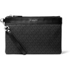 image:imageMichael Kors Mens Travel Pouch SilverTone HardwareMK SignatureBrownMk SignatureBlack