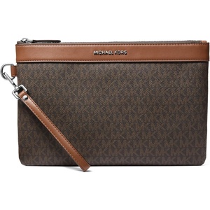 image:imageMichael Kors Mens Travel Pouch SilverTone HardwareMK SignatureBrownSilverTone HardwareMK SignatureBrown