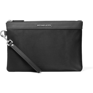 image:imageMichael Kors Mens Travel Pouch SilverTone HardwareMK SignatureBrownSilvertone HardwareNylonBlack
