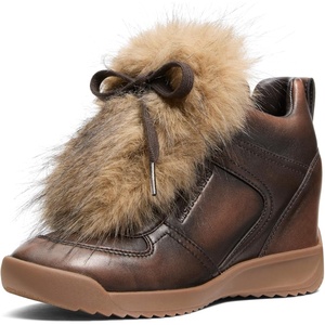 image:imageMichael Kors Womens Nikko Wedge TrainerDistressed LeatherChocolate