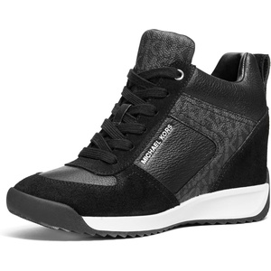 image:imageMichael Kors Womens Nikko Wedge TrainerMk SignatureBlack
