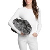 image:imageMichael Kors Womens Goldie Large Cloud Frame ClutchSilvertone HardwareFaux FurBlack