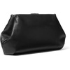 image:imageMichael Kors Womens Goldie Large Cloud Frame ClutchSilvertone HardwareSerene LeatherBlack