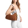 image:imageMichael Kors Womens Nolita Medium Top Zip Convertible Shoulder GoldTone HardwareRadiant Suede LeatherLuggage