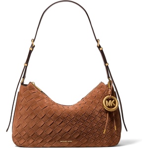 image:imageMichael Kors Womens Nolita Medium Top Zip Convertible Shoulder GoldTone HardwareRadiant Suede LeatherLuggage
