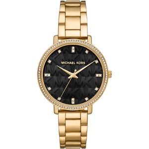 image:imageMichael Kors Pyper Womens Watch Stainless Steel Watch for Women with Steel Leather or Silicone BandGold Black Logo
