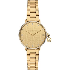image:imageMichael Kors Pyper Womens Watch Stainless Steel Watch for Women with Steel Leather or Silicone BandGold Logo Charm