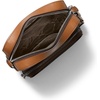 image:imageMichael Kors Mens Hudson Double Zip Mini Flight BagSilvertone HardwareMk SignatureBrownLuggage