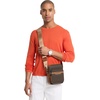 image:imageMichael Kors Mens Hudson Double Zip Mini Flight BagSilvertone HardwareMk SignatureBrownLuggage