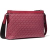 image:imageMichael Kors Mens Hudson Travel CrossbodySilvertone HardwareMk SignatureDeep Red