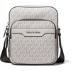 image:imageMichael Kors Mens Hudson Double Zip Mini Flight BagSilvertone HardwareMk SignatureNickel