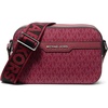 image:imageMichael Kors Unisex Hudson Double Zip Camera BagSilvertone HardwareMk SignatureDeep Red