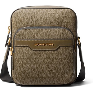 image:imageMichael Kors Mens Hudson Double Zip Mini Flight BagGoldtone HardwareMk SignatureLoden