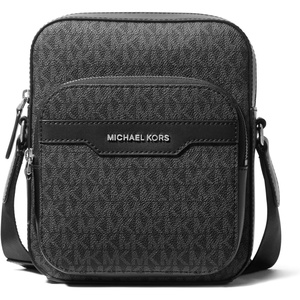 image:imageMichael Kors Mens Hudson Double Zip Mini Flight BagSilver TonehardwareBlack