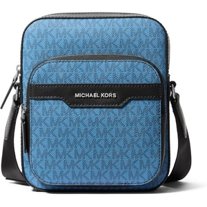 image:imageMichael Kors Mens Hudson Double Zip Mini Flight BagSilver TonehardwareImperial Blue