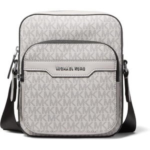 image:imageMichael Kors Mens Hudson Double Zip Mini Flight BagSilvertone HardwareMk SignatureNickel