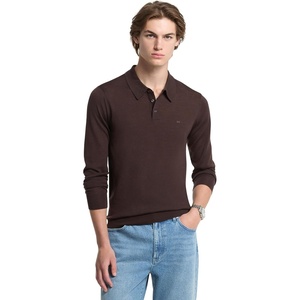 image:imageMichael Kors Mens Long Sleeve Merino PoloChocolate
