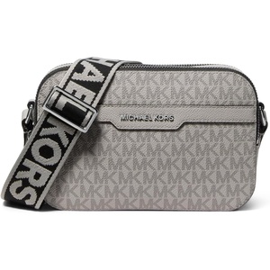 image:imageMichael Kors Unisex Hudson Double Zip Camera BagSilvertone HardwareMk SignatureNickel