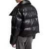 image:imageMichael Kors Womens Faux Leather Moto Down JacketBlack