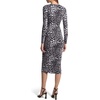 image:imageMichael Kors Womens Long Sleeve Scoop Neck Midi DressMalachite Grey