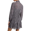 image:imageMichael Kors Womens Tie Neck Mini DressBlackWhite