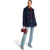 image:imageMichael Kors Womens Doublebreasted Shrunken Wool CoatMidnight Blue