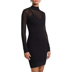 image:imageMichael Kors Womens Chevron Stitch Mini DressBlack
