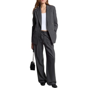 image:imageMichael Kors Womens Double Breasted Mensy BlazerFlannelCharcoal