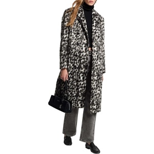 image:imageMichael Kors Womens Doublebreasted Leopard CoatMalachite Grey