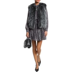 image:imageMichael Kors Womens Faux Fur VestBlackWhite