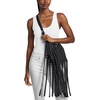 image:imageMichael Kors Womens Nolita Small Bucket Tote Bag SilverTone HardwareSuede FringeBlack