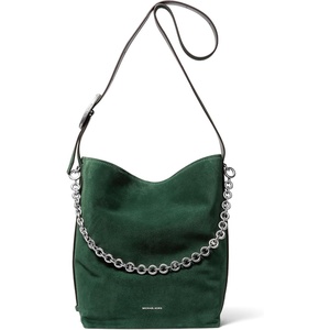 image:imageMichael Kors Womens Nolita Large Bucket Tote BagSilvertone HardwareSuede LeatherMoss