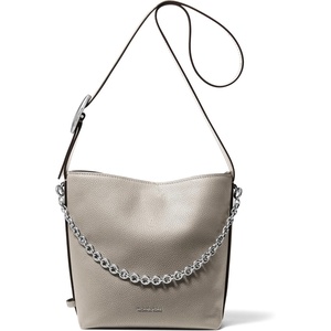 image:imageMichael Kors Womens Nolita Small Bucket Tote BagSilvertone HardwarePebble LeatherHeather Grey