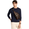 image:imageMichael Kors Mens Hudson Medium Double Zip Sling PackGoldtone HardwareMatte Antico LeatherChocolate