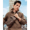 image:imageMichael Kors Mens Hudson Medium Double Zip Sling PackGoldtone HardwareMatte Antico LeatherChocolate