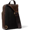 image:imageMichael Kors Mens Hudson Medium Double Zip Sling PackGoldtone HardwareMatte Antico LeatherChocolate