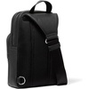 image:imageMichael Kors Mens Hudson Medium Double Zip Sling PackSilvertone HardwareMatte Pebble LeatherBlack