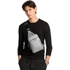 image:imageMichael Kors Mens Hudson Medium Double Zip Sling PackSilvertone HardwareMatte Pebble LeatherNickel