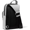 image:imageMichael Kors Mens Hudson Medium Double Zip Sling PackSilvertone HardwareMatte Pebble LeatherNickel