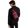 image:imageMichael Kors Mens Hudson Medium Double Zip Sling PackSilvertone HardwareMk SignatureDeep Red