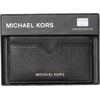 image:imageMichael Kors Mens Hudson Notched Card Case SilverTone HardwareMK SignatureDeep RedBlack