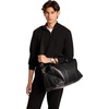 image:imageMichael Kors Mens Nicholas Medium Slouched DuffleSilverTone HardwarePoly Tan Covered LeatherBlack