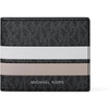 image:imageMichael Kors Mens Mason Slim Billfold Wallet SilverTone HardwareMK SignatureNickel Multi