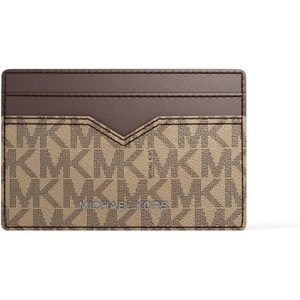 image:imageMichael Kors Mens Hudson Notched Card Case SilverTone HardwareMK SignatureDeep RedHusk Signature
