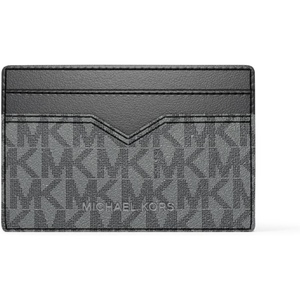 image:imageMichael Kors Mens Hudson Notched Card Case SilverTone HardwareMK SignatureDeep RedStorm Signature