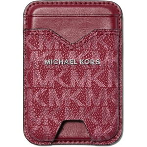 image:imageMichael Kors Mens Hudson Notched Phone Magnet Card Case SilverTone HardwareMK SignatureDeep RedSilverTone HardwareMK SignatureDeep Red